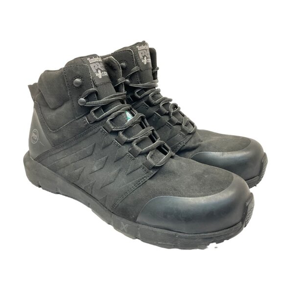 Timberland PRO Other - Timberland PRO Men's A297S Radius CTCP Mid Athletic Work Boots Black Size 12W